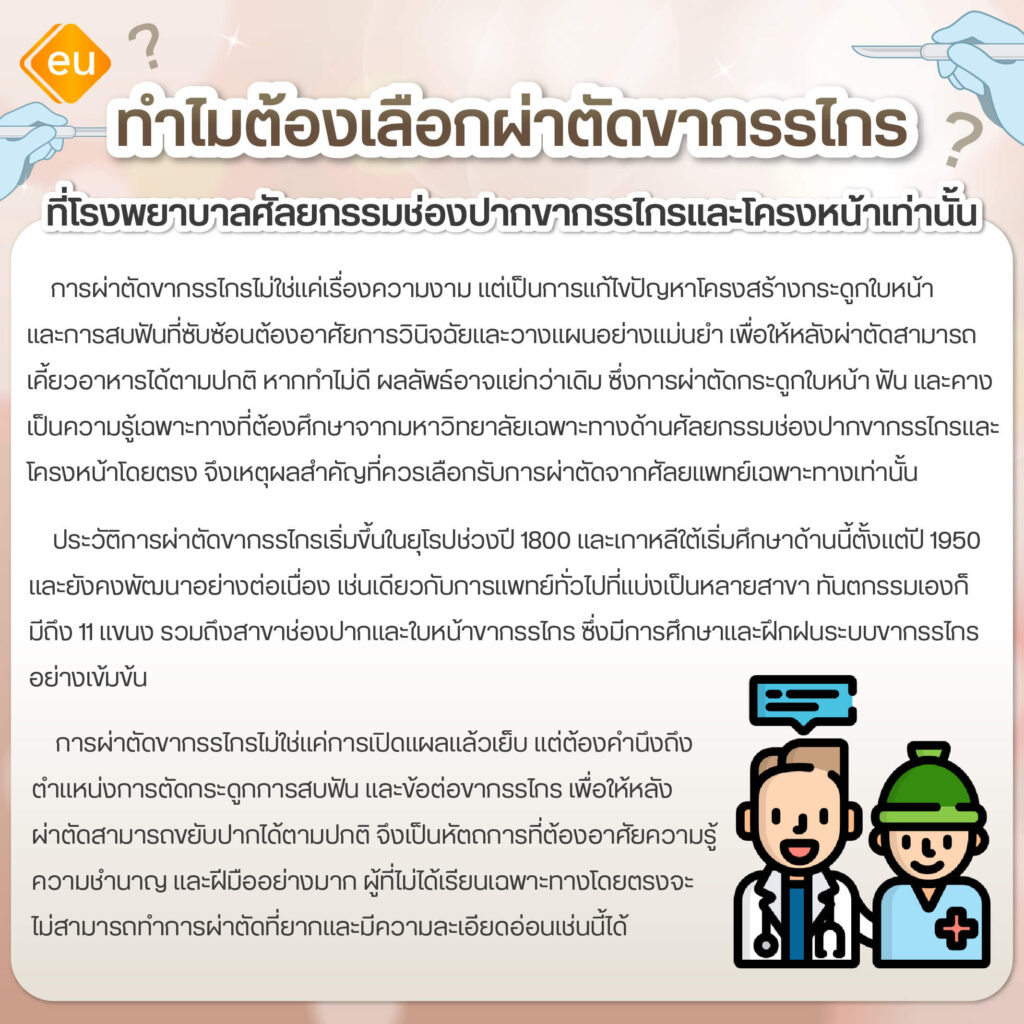 ทำไมต้องผ่าตัดขากรรไกรกับโรงพยาบาลเฉพาะทาง