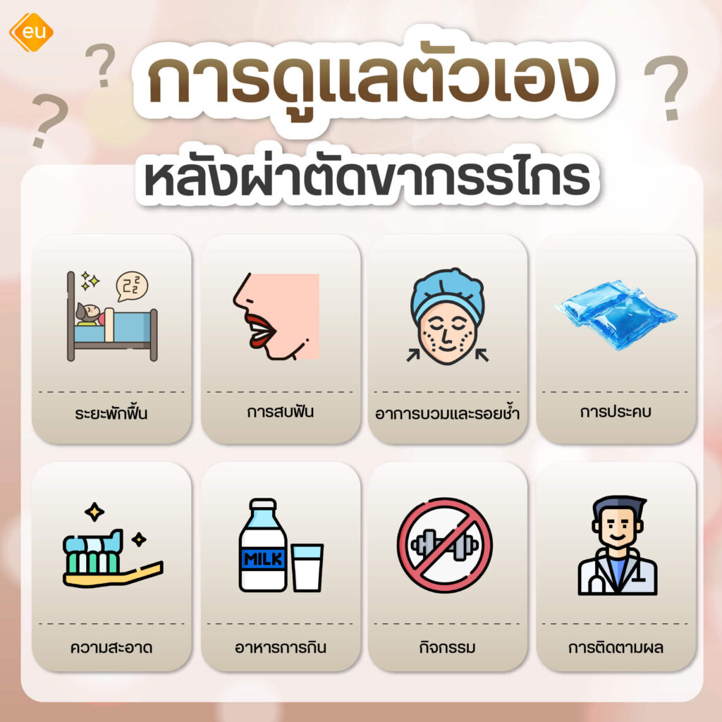 การดูแลตัวเองหลังผ่าตัดขากรรไกร